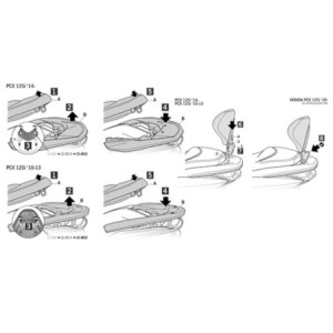 Αξεσουάρ SHAD H0PC10RV Βάση για Μαξ.Πλάτης (D0RP00 H' 08) HONDA PCX 125 I' 10-23