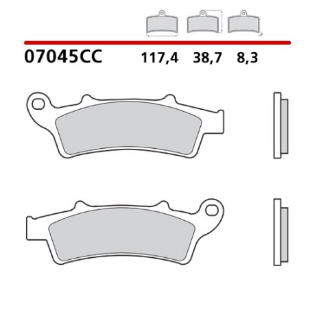 BREMBO ΤΑΚΑΚΙΑ ΦΡΕΝΩΝ CARBON CERAMIC 07045CC