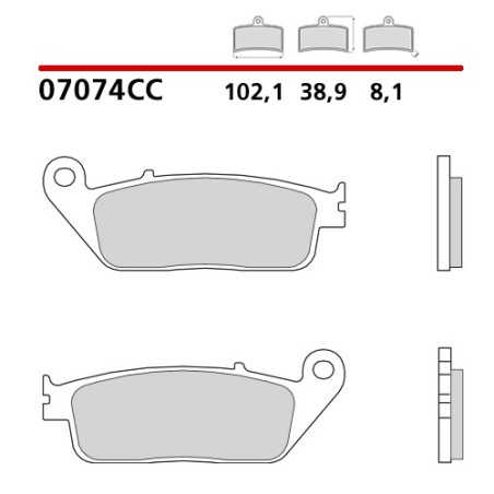 BREMBO ΤΑΚΑΚΙΑ ΦΡΕΝΩΝ CARBON CERAMIC 07074CC