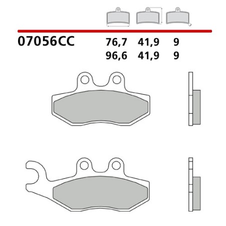 BREMBO ΤΑΚΑΚΙΑ ΦΡΕΝΩΝ CARBON CERAMIC 07056CC