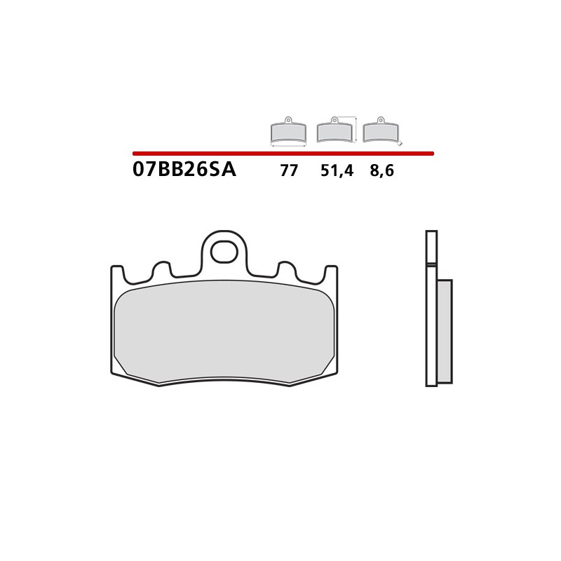 BREMBO ΤΑΚΑΚΙΑ ΦΡΕΝΩΝ SINTERED TOURING ROAD 07BB26SA