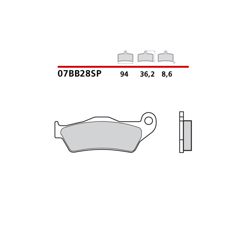 BREMBO ΤΑΚΑΚΙΑ ΦΡΕΝΩΝ SINTERED TOURING RACING REAR 07BB28SP