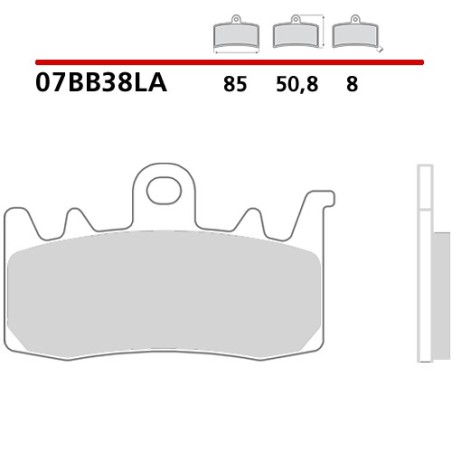 BREMBO ΤΑΚΑΚΙΑ ΦΡΕΝΩΝ SINTERED TOURING ROAD 07BB38LA