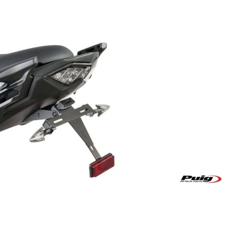 Βάση Πινακίδας/PUIG 7789N Μαύρη Ρυθμιζ. KAW/VERSYS650 15-18