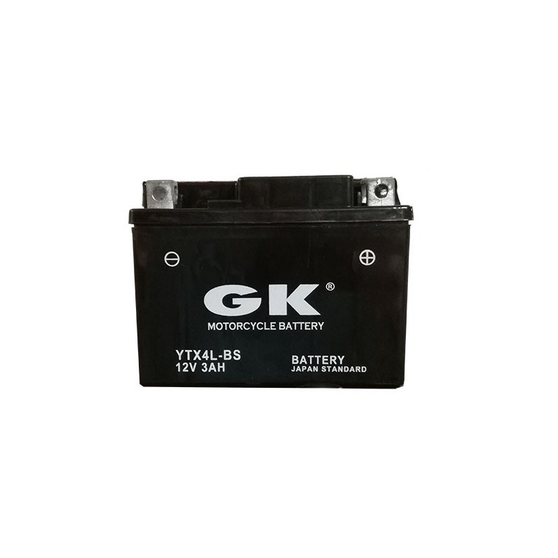 Μπαταρία GK YTX4L-BS/YT4L-BS 12V 3A -+ Ξ.φ. με Υγρά CP