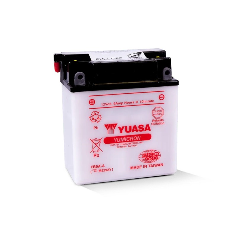 Μπαταρία YUASA YB9A-A/9AMR .+- Ινδ. DC 135-75-155