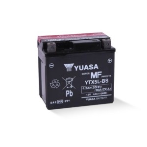 Μπαταρία YUASA YTX5L-BS/4AMR -+ Ινδ. CP με Υγρά INNOVA125,TARGET125 (ολα)