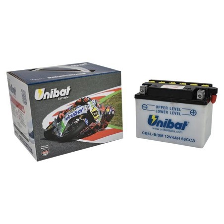 Μπαταρία UNIBAT CB4L-B-SM  (YB4L-B) -+ με Υγρά CCA56