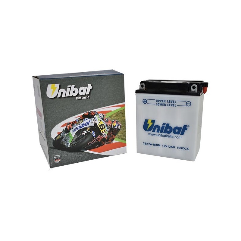 Μπαταρία UNIBAT CB12A-B-SM  (YB12A-B) +- με Υγρά CCA165
