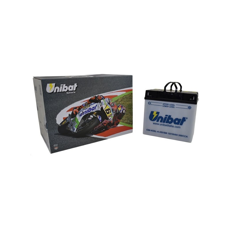 Μπαταρία UNIBAT C60-N30L-A/HD-SM  (53030) -+ με Υγρά CCA300